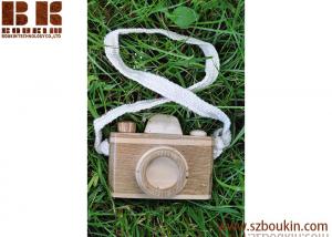 Cute Wooden craft camera for children eco friendly kids wooden mini toy camera