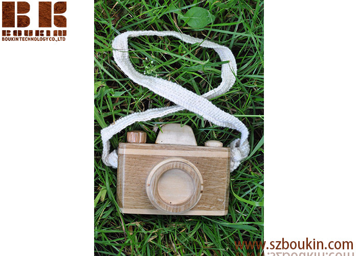 Cheap Cute Wooden craft camera for children eco friendly kids wooden mini toy camera for sale