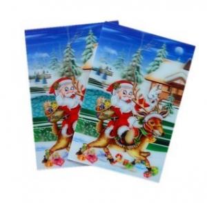 China PLASTIC LENTICULAR 3d lenticular christmas cards Lenticular 3D flip Christmas cards on sale