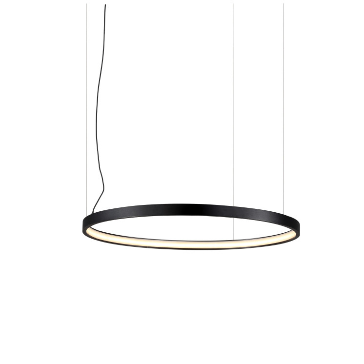 Best DIY black modern led ring pendant lamp led ring chandelier droplight ceiling lamp for hotel decoration wholesale