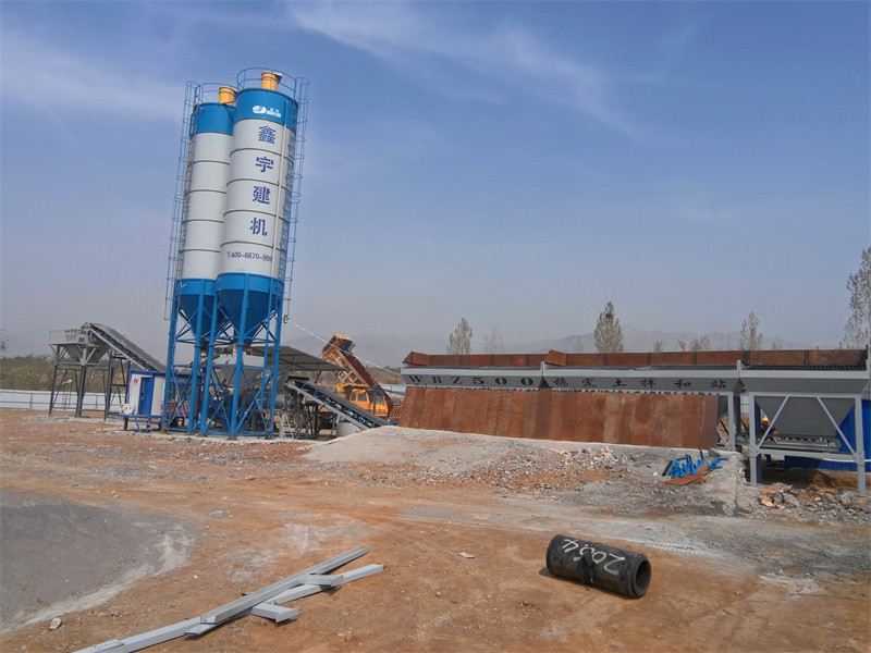 China 50m3/h Concrete Batching Plant Fixed Ready Mixed Cement Mixer Aggregate Concrete Mixing Plant on sale