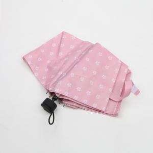Best Pink And White Uv Blocker Travel Umbrella , Custom Folding Sun Umbrella wholesale
