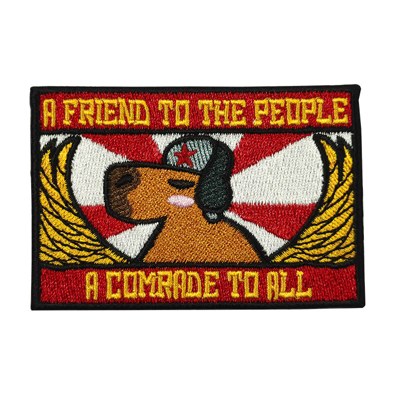 China OEM Twill Full Embroidery Patches Heat Cut Border Cartoon Embroidered Patches for sale