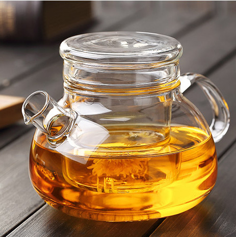 China 900ml Heat Resistant Borosilicate Glass Teapot with glass Infuser for Loose Tea, Bagged and Flowering Teas on sale