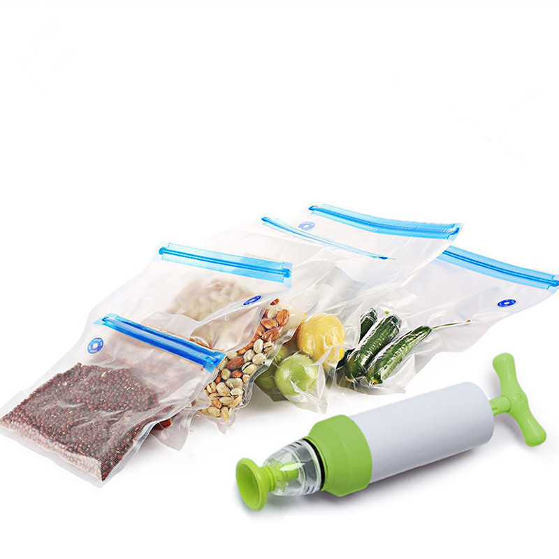China Airtight Food Vacuum Transparent Zip Sous Vide Bags One Way Air Valve on sale