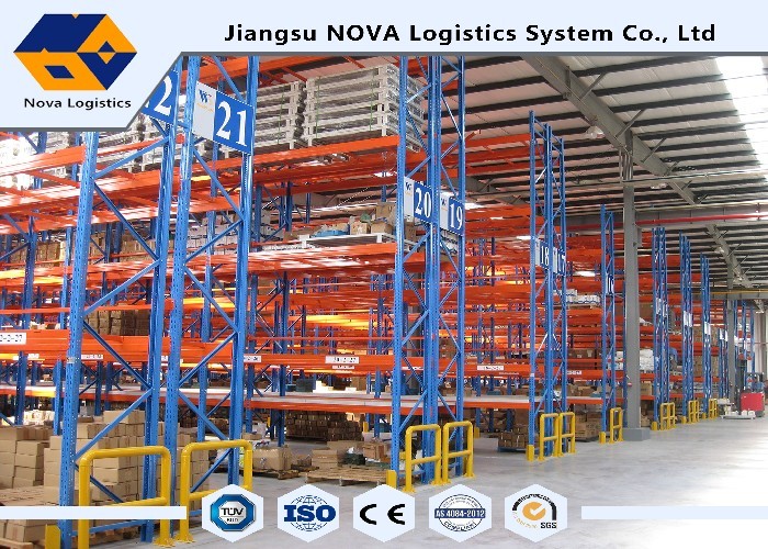 China Plastic Powder Coating Heavy Duty Adjustable Shelving , Mobile Pallet Racking System For Palletized Goods on sale