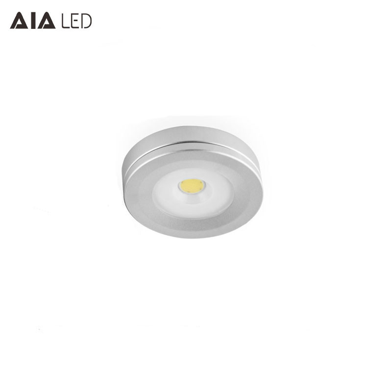 Best 3W IP65 round surface mounted led cabinet light led showcase outdoor LED down light for hotel wholesale