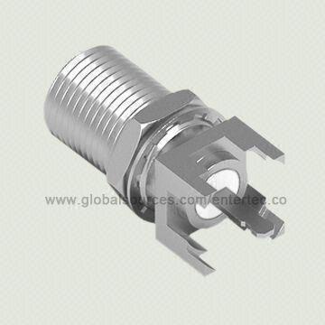 China Twist on F Connector with F F S/T Bulkhead Jack for Wall Plate PCB Mount to Double RF F Cable on sale