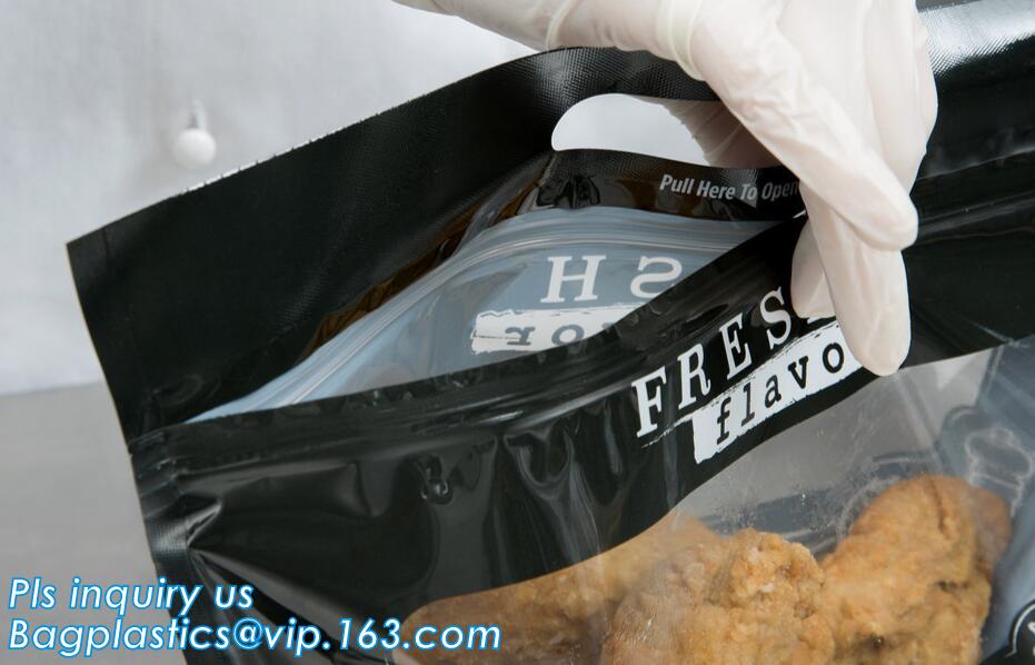 fried chicken bag for roast hot food packaging, food storage plastic hot chicken bags, Food pouch packaging Bags with ve