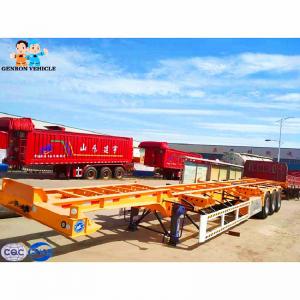 China High Strength 13T FUWA Axle 12m Cargo Shipping Flatbed Truck Trailer on sale