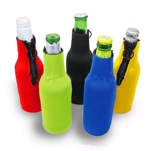 Cans Use and Insulated Type 330ml Neoprene wine cooler size is 19cm*6.3cm, SBR material.