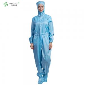 Best Class 100 Blue Hooded Clean Room Garments Anti Static Coverall S - 5XL Size wholesale