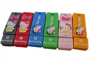 Cheap Custom Usb Flash Drives 2GB Hello Kitty Wrist Bands / Debossed, Embossed, Silk Printed Cus for sale