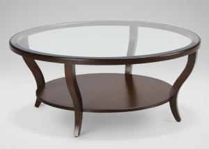 Best OEM Hotel Coffee Table / Modern Round Coffee Table With Glass Table Top wholesale