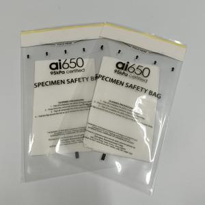 China Custom Biohazard Specimen Packaging Ziplock Bag Waterproof on sale