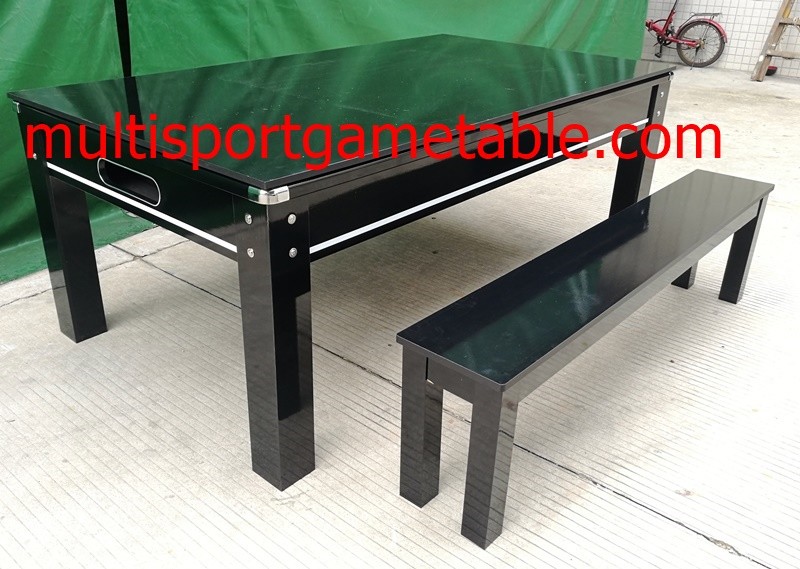 China 7FT Pool Game Table Dining Table Bench Wood Dinning Billiard Table on sale