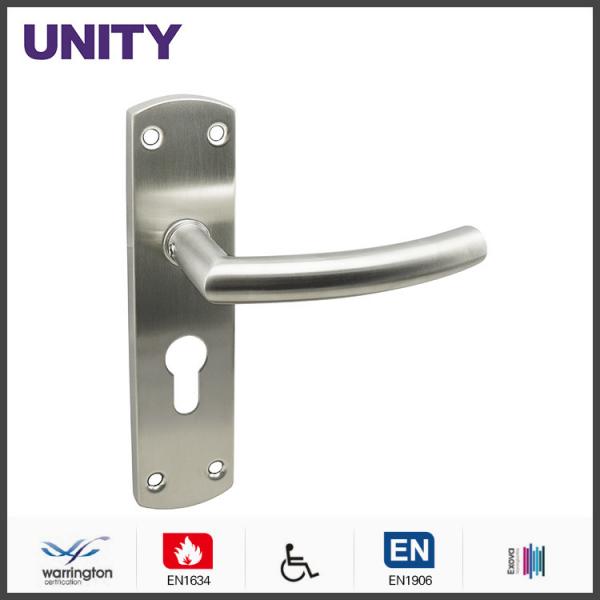 Cheap Stainless Steel Fire Door Lever Handle EN1906 and EN1634 Satin Finish for sale