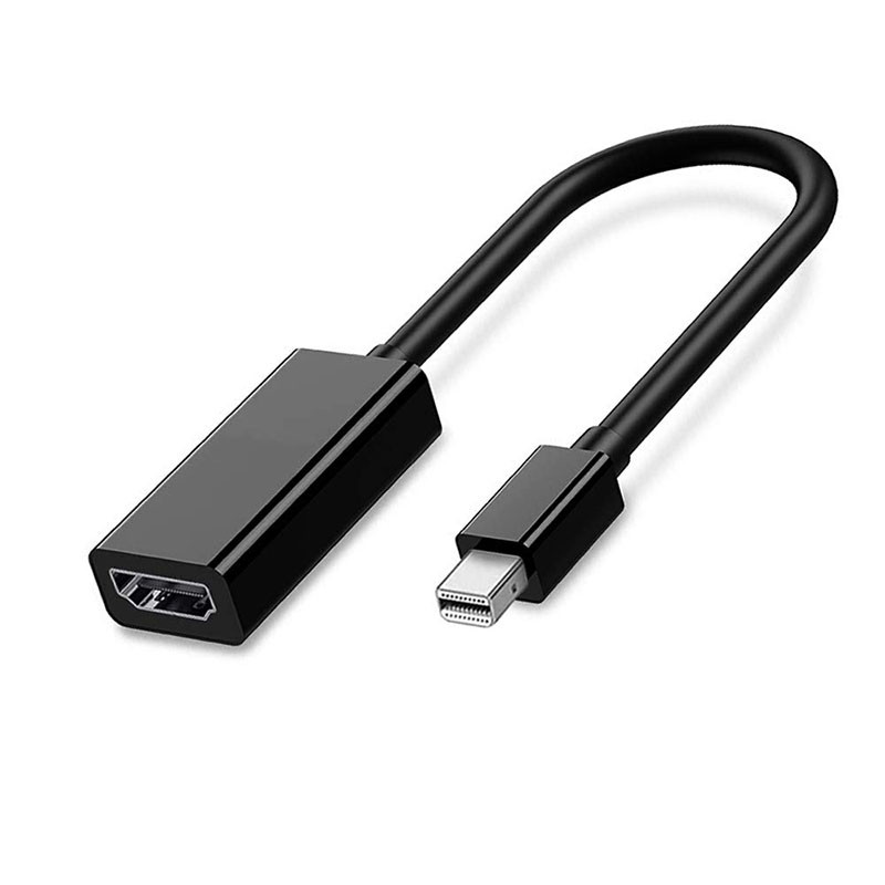 China Black 1080p Resolution Display Port Cable Mini 24.5cm DP To HDMI Adapter Wire on sale