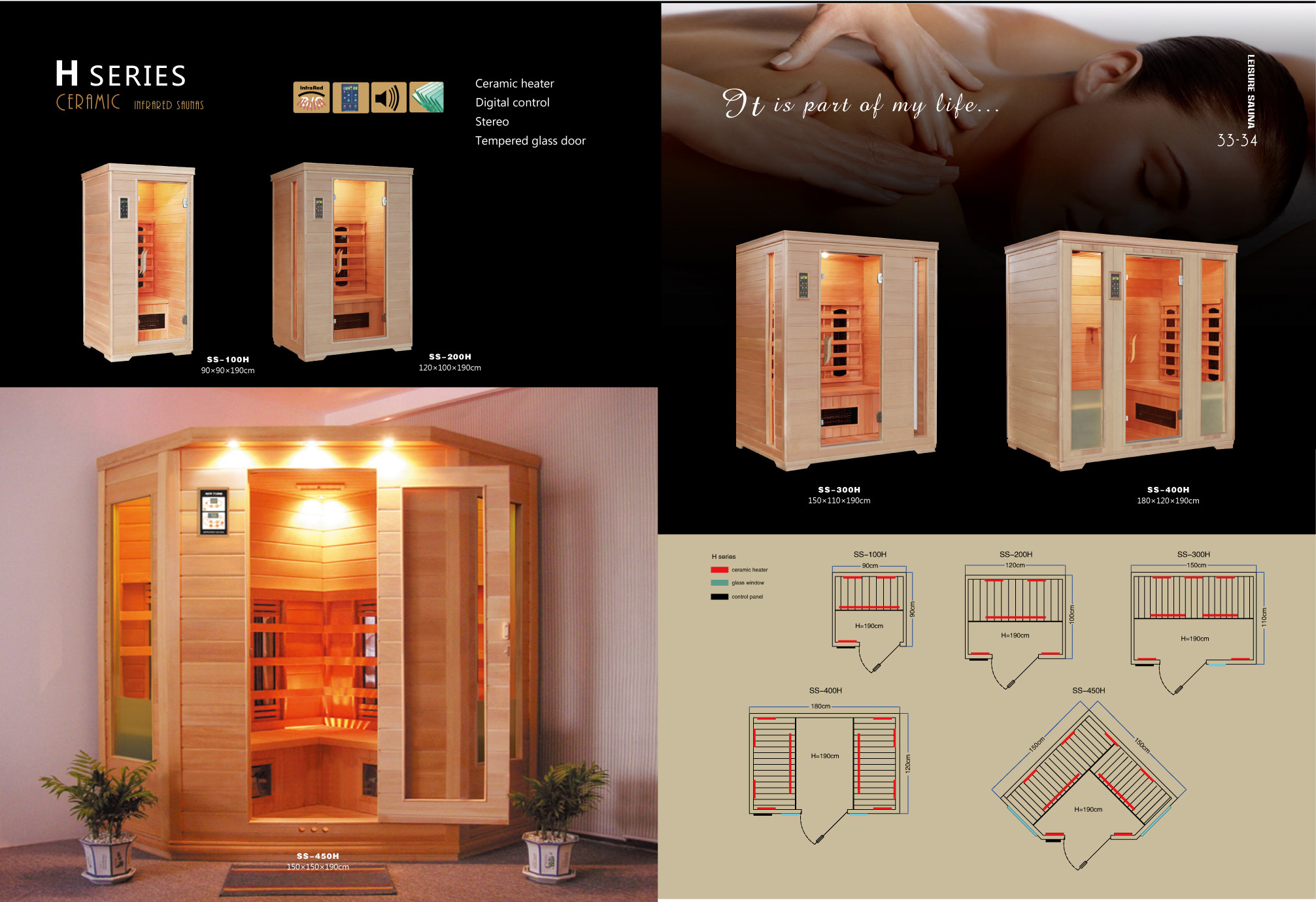China SS-100H portable steam sauna red cedar wooden indoor 1 person far infrared sauna manufacturer on sale
