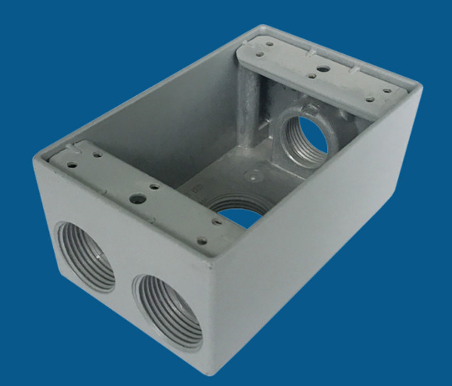 Best Aluminum Waterproof Electrical Box Weatherproof Receptacle Box Grey Color wholesale