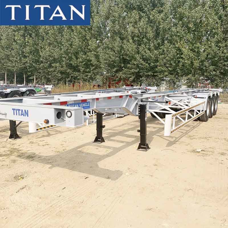 China Shipping Container Transport Trailer , Used Container Chassis for Sale on sale