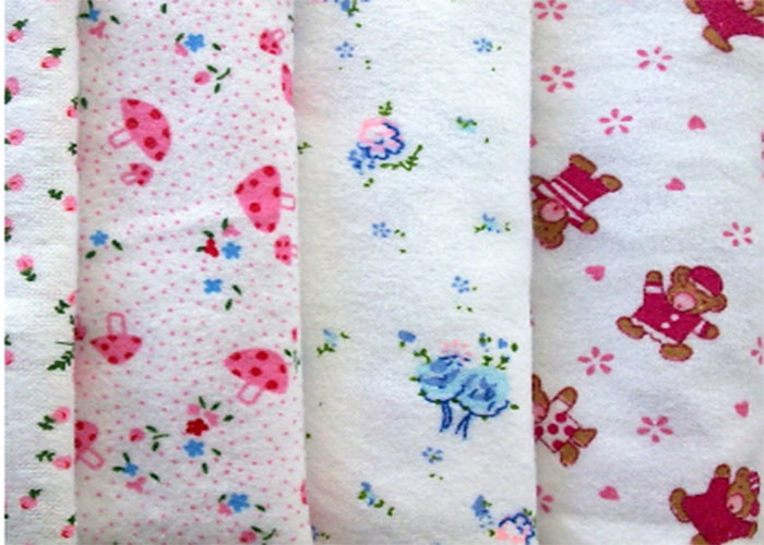 China Double Side Brushed 150g/M2 Cotton Flannel Cloth For Pajamas And Bedding Sets on sale