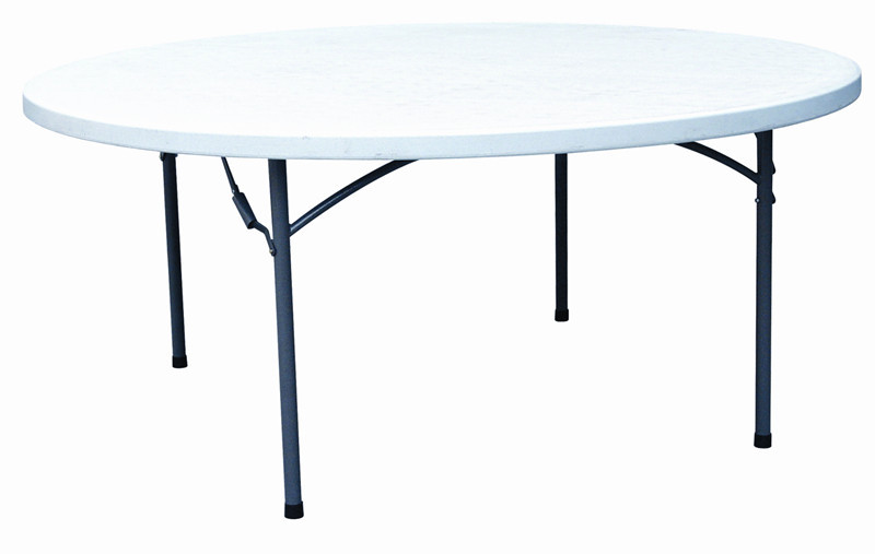 China White Round Blow Molded Table For Indoor / Outdoor , 180 * 5 * 74 CM on sale