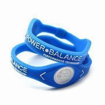 Best Silicone Bracelets with Two Visible Hologram Disks, Customized Colors and Designs are Accepted wholesale