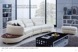 China L.P1305J-China White Leather Corner Sofa on sale
