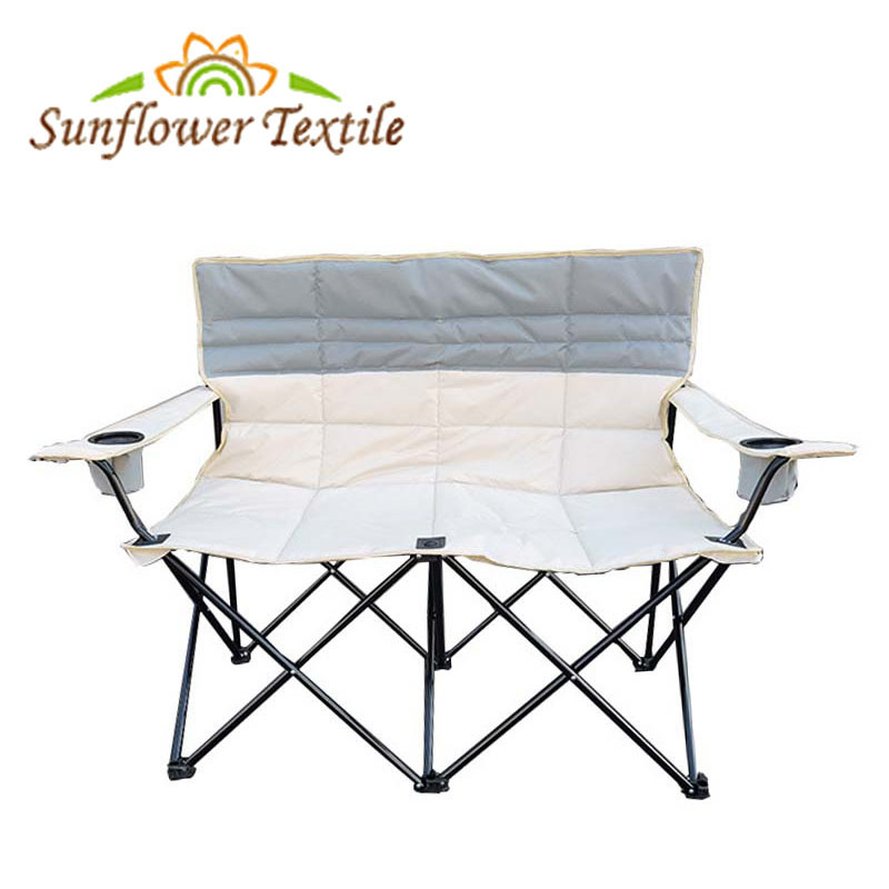 China 110x57x87 cm 600D Polyester Fabric Double Camping Chair Outdoor Double Chair on sale