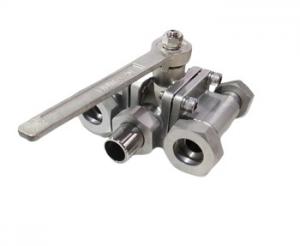 China OEM DN25 Cryogenic Three Way Ball Valve Stainless Steel With Burst Disk on sale