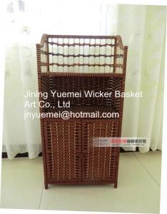 China rattan bookshelf rattan storage holder rack door rattan basket rattan furniture on sale