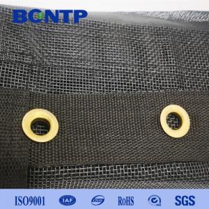 China 1000D 12x12 Black PVC Mesh Woven Outdoor Vinyl Mesh Fabric on sale