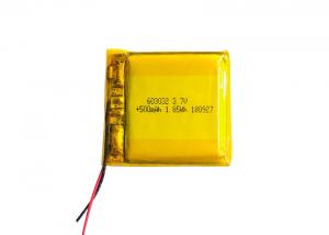 Best 13g Pouch 3.7V 500mah Lipo Battery , 603032 Lithium Ion Polymer Rechargeable Battery wholesale
