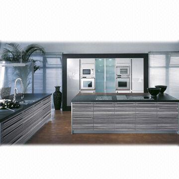 Cheap Laminate Kitchen Cabinets, Made of MDF Panels  for sale