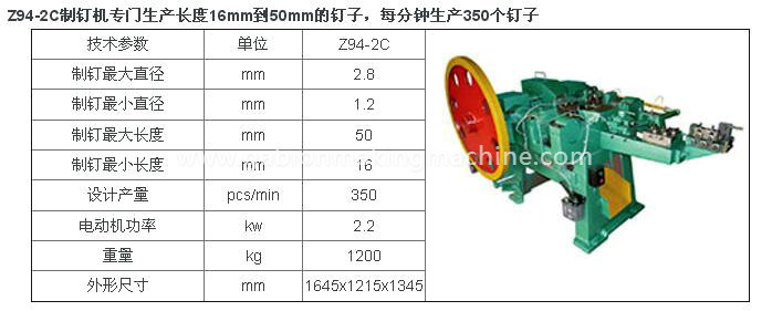 China Professional Nail Production Machine , 180pcs/Min Wire Nail Manufacturing Machine on sale