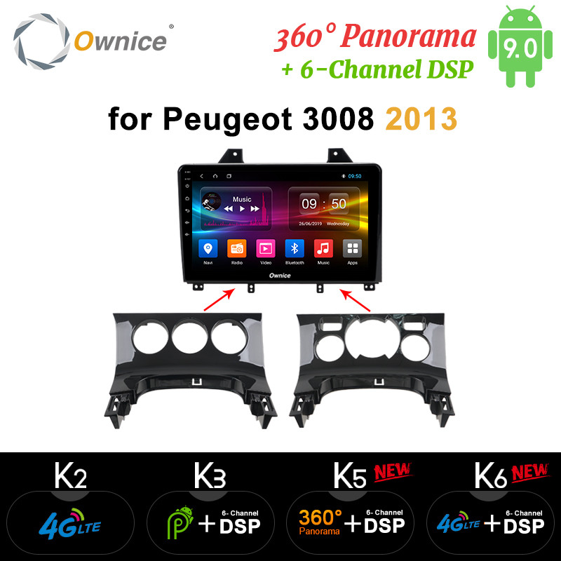 China Ownice Octa 8 Core Android 9.0 DVD player Headunit Audio Navi k3 k5 k6 for Peugeot 3008 2010 2011 2012 2013 on sale