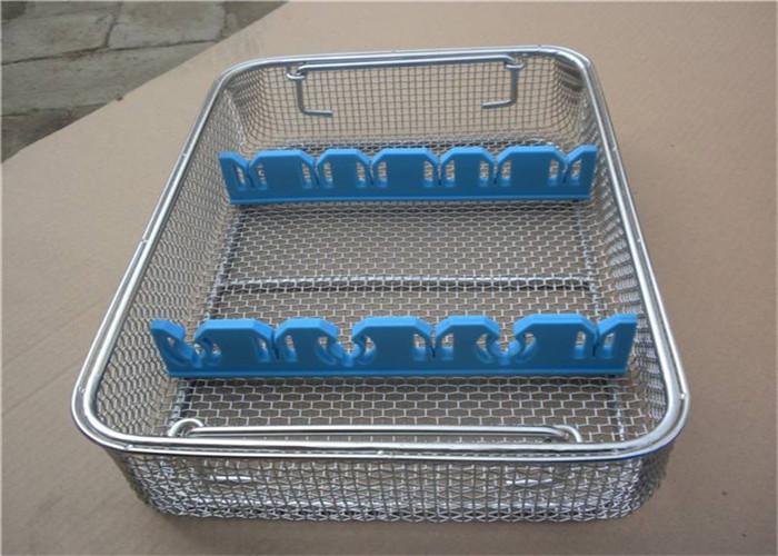 Decorative  Custom Silver Rectangular Wire Mesh Basket For Clean Smooth Medical/stainless steel wire mesh baskets lid