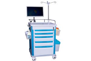 China Hospital Nurse Mobile Computer Laptop Medical Trolley Workstation Wireless Nursing Trolley Cart (ALS-WT08) on sale