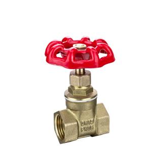 China Brass Manual Forged Gate Valve Bsp Female Thread Handle Wheel Brass Gate Valve For Water Oil Gas on sale