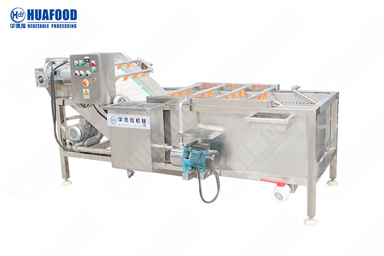 China Small Size Automatic Continuous Conveyor Belt Fruit Vegetable Washing Machine on sale