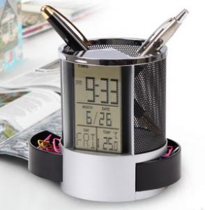 China pen holder electronic calendar on sale