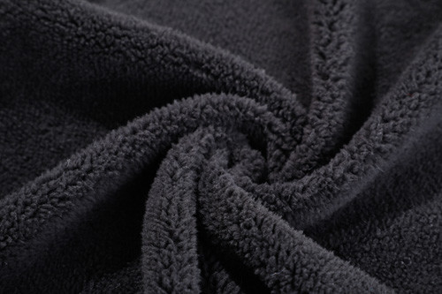 China Black 1.5m Cotton Wool Fabric Soft Touching Shu Fleece on sale