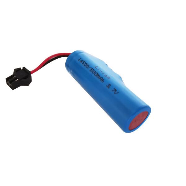 Cheap Rechargeable 3.7V 500mAh 14500 Battery Pack for sale