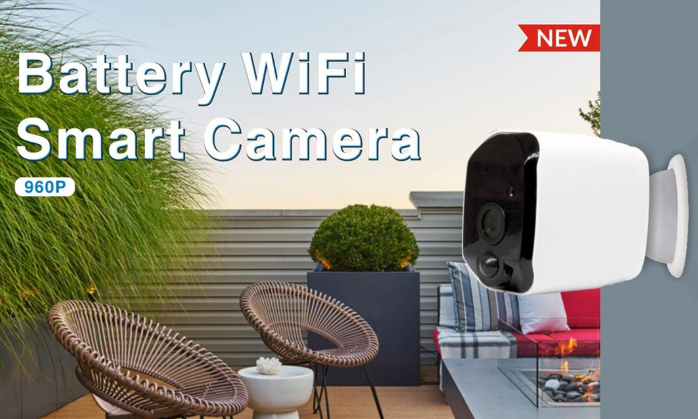 Wireless Wifi Security Camera Battery Powered HD 960P Resolution Support Night Vision