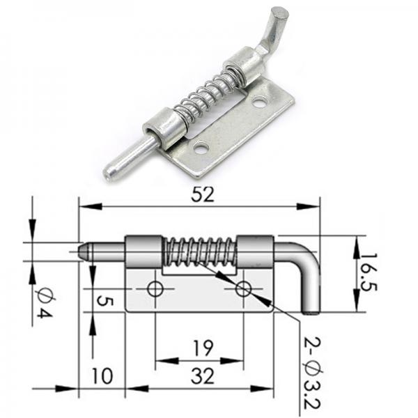 Carbon Steel Symmetrical Spring Pin Latch Lock Stainless Steel