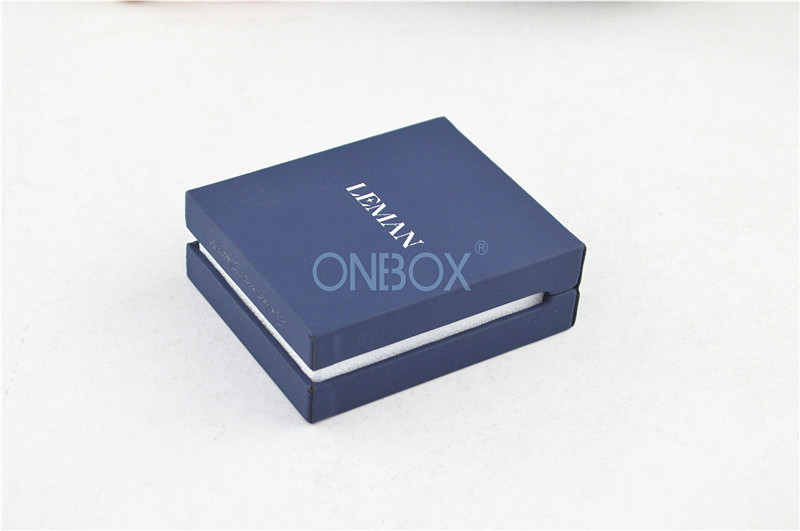 China Metal Hinge Pandora Jewelry Box In Blue Leather Personalized Removable Insert on sale