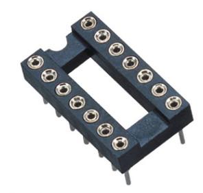 China 12V Contact Integrated Circuit Socket Phosphor Bronze Contact 20mΩ Maximum Value on sale