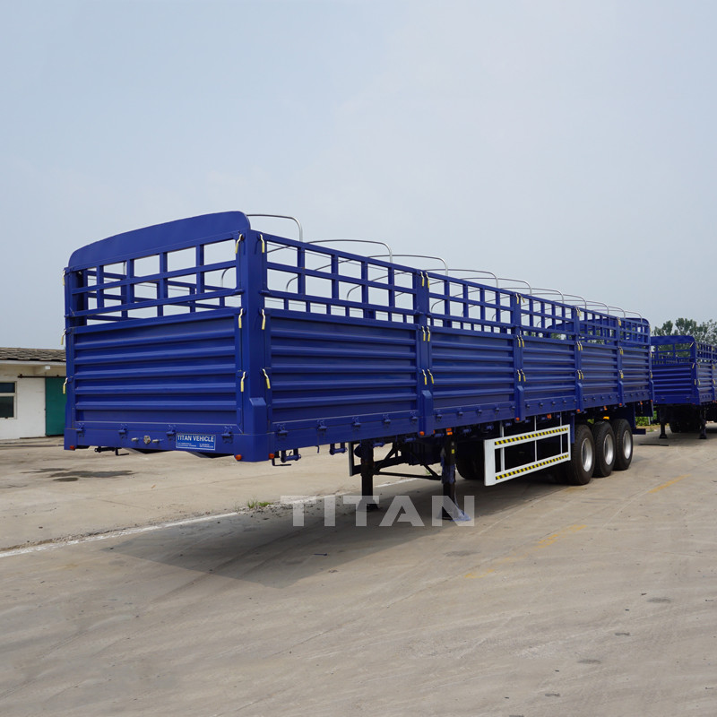 China Dry cargo carrier dropside 3 axles drop flatbed trailer side board semi trailer 40 ft dropsides flatbed trailer drop sid on sale
