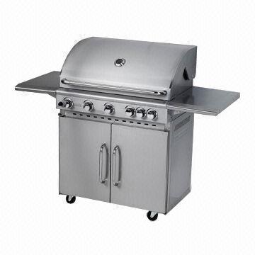 China Gas BBQ Grill with Five Main Burners and Useful Side Tables  on sale